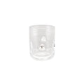 16 oz. Drinking Glass with Embedded Ghosts, White & Black
