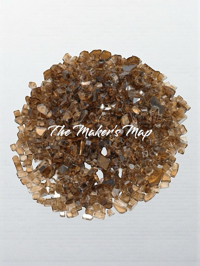 16 oz. Reflective Copper Crushed Fire Glass 1/4in