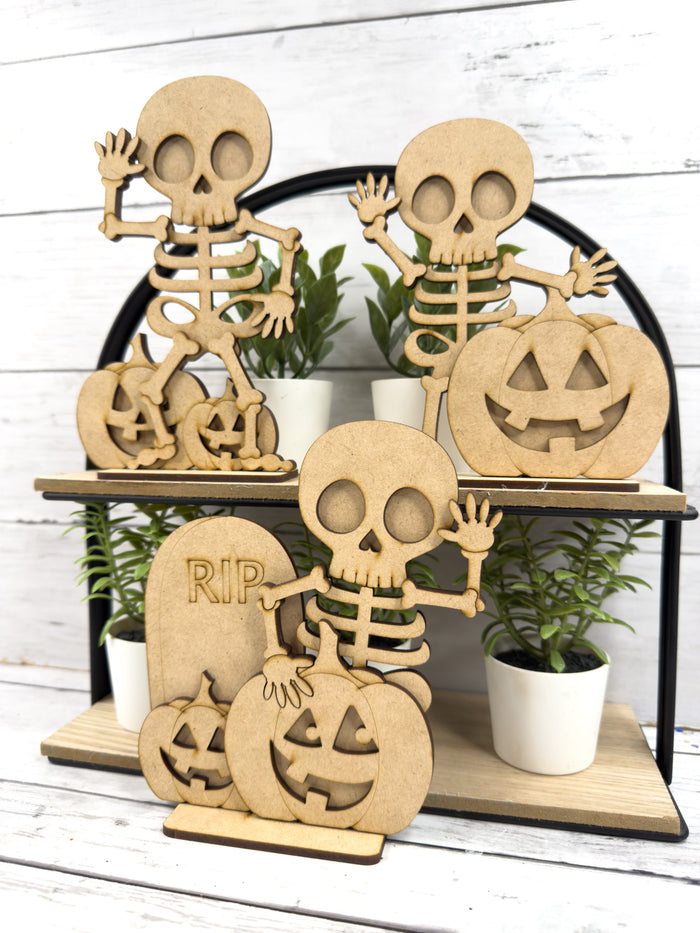 3 Little Halloween Skeletons DIY Kit