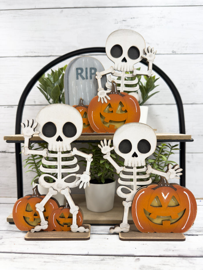 3 Little Halloween Skeletons DIY Kit