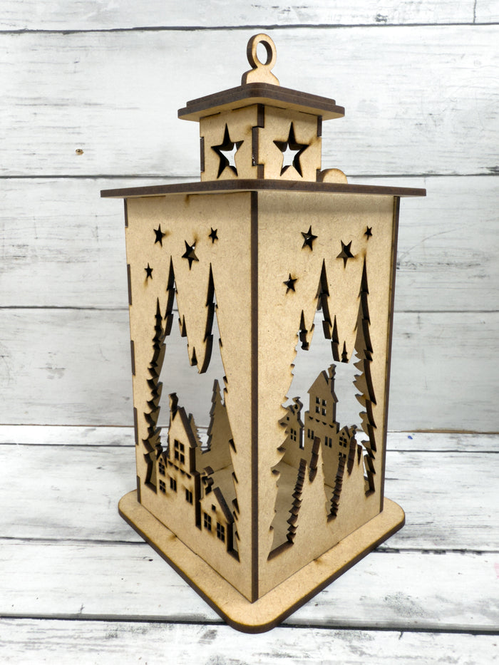 3D Winter Scene Trees Lantern DIY Kit