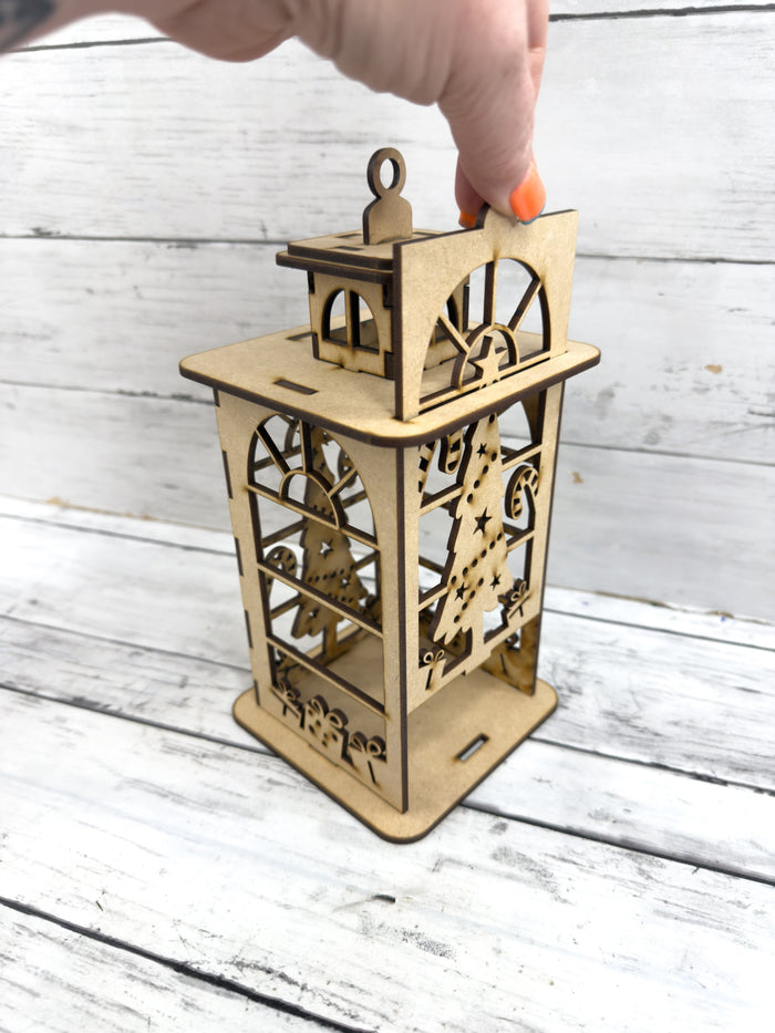3D Winter Scene Trees Lantern DIY Kit