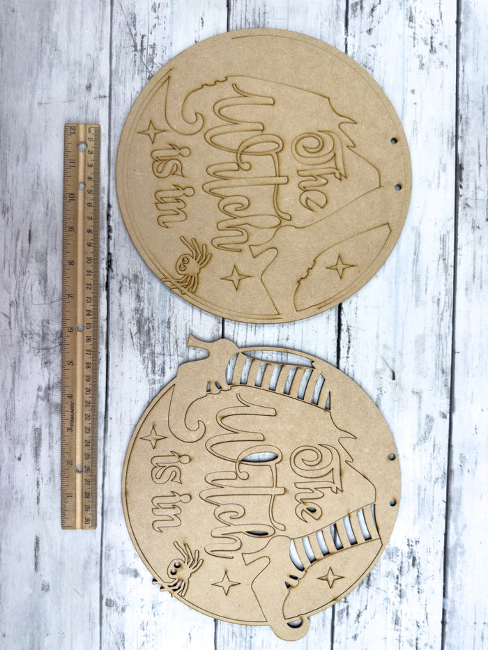 9 in round Witch is In Sign DIY Kit