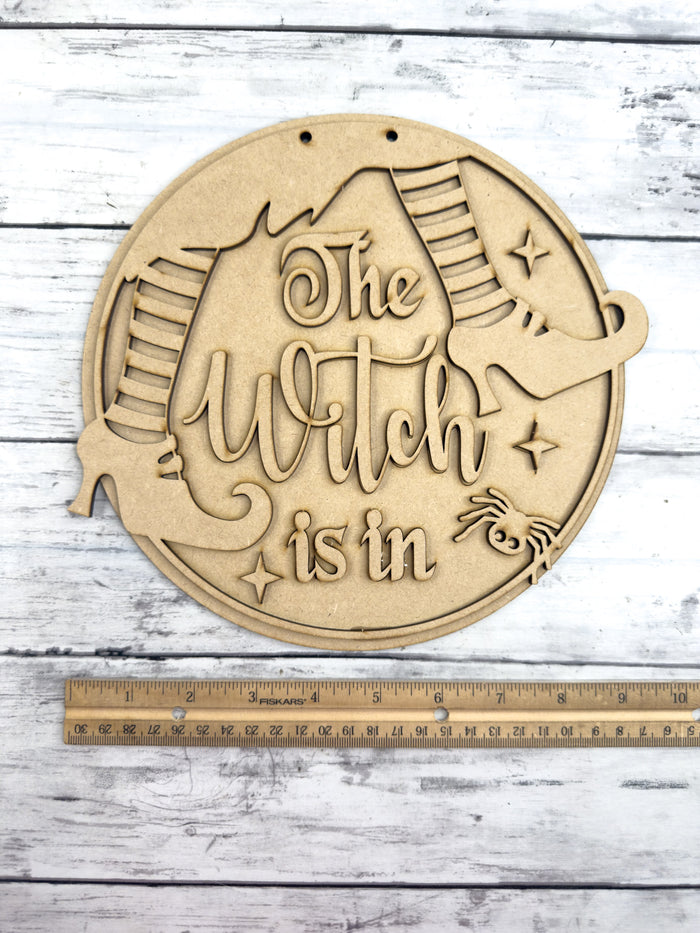 9 in round Witch is In Sign DIY Kit