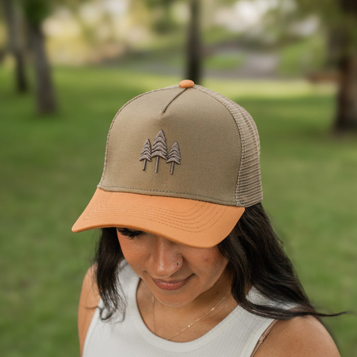 Big Three Tree Trucker - Olive/Brown
