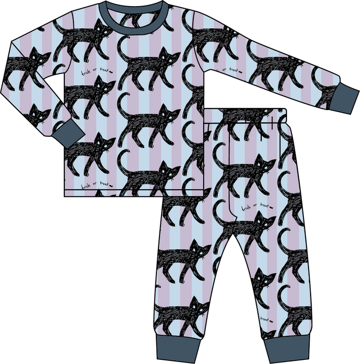 Black Cat Bamboo Pajamas