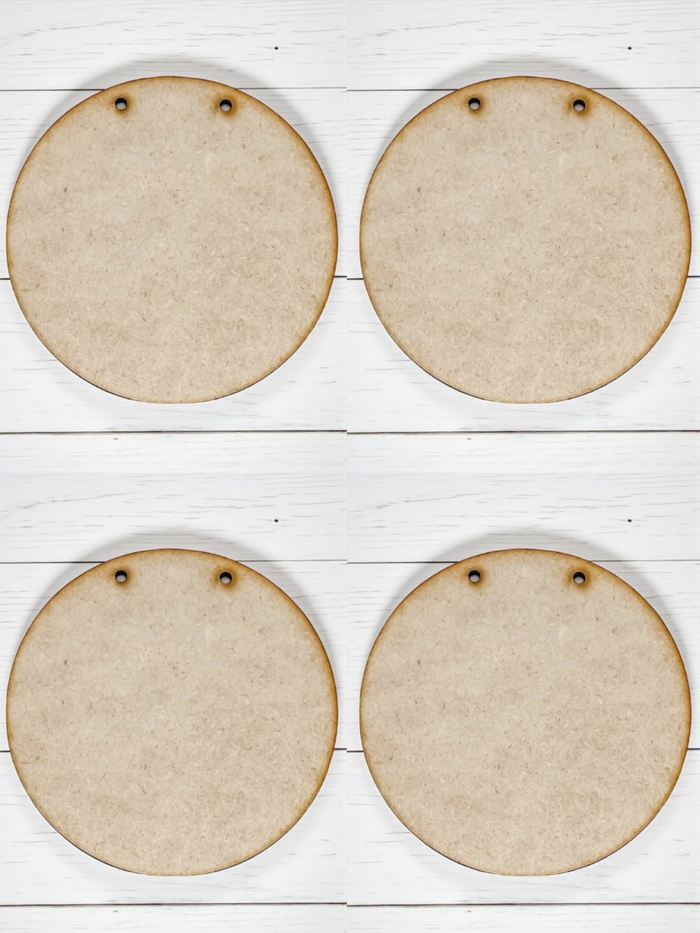 Blank 5 in Round with holes Cut out DIY Kit