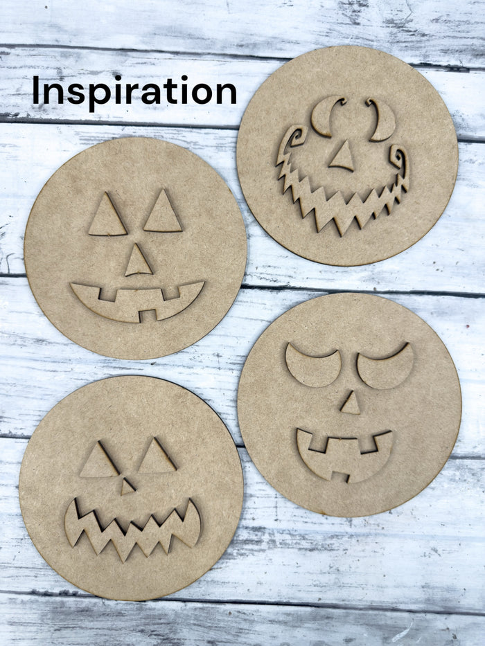 Blank 5 in Round with holes Cut out DIY Kit