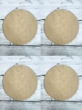 Blank 5 in Round WITHOUT holes Cut out DIY Kit