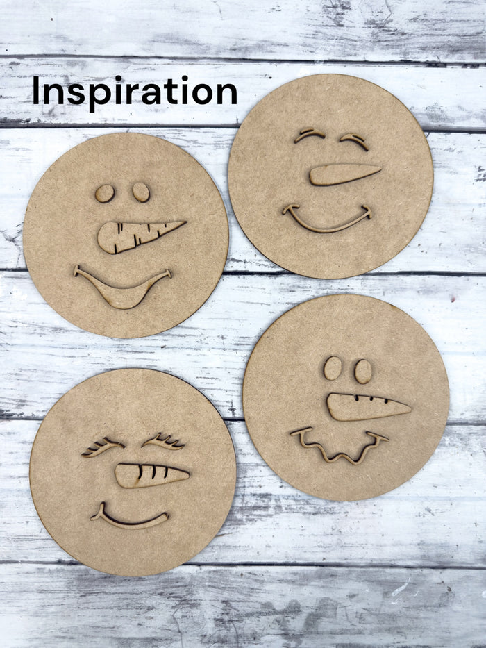 Blank 5 in Round WITHOUT holes Cut out DIY Kit