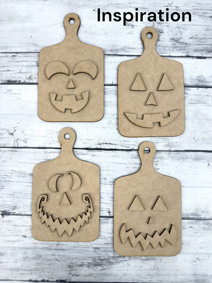 Blank Mini Cutting board Shape WITH lines Cut outs DIY Kit