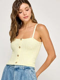 Button Front Knit Cami