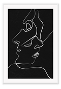 Canvas Print 50x70cm / Black Illusion Illusion Wall Art : Ready to hang framed artwork. Brand