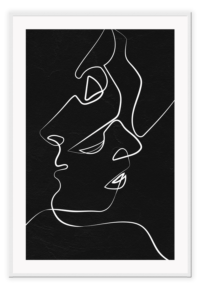 Canvas Print 50x70cm / Black Illusion Illusion Wall Art : Ready to hang framed artwork. Brand