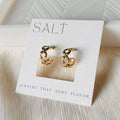 CRISS-CROSS HOOP EARRINGS | 18k gold | stud post hoops