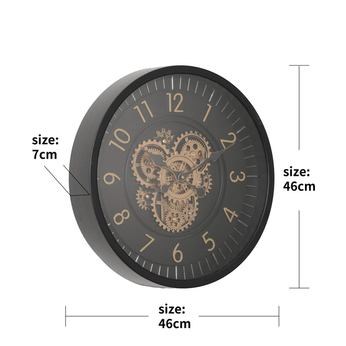 Chilli Wall Clock Elliott Round Moving Cogs Wall Clock Brand