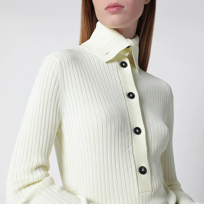 Entire Studios - White high-neck Henley top Brand Shirts & Tops