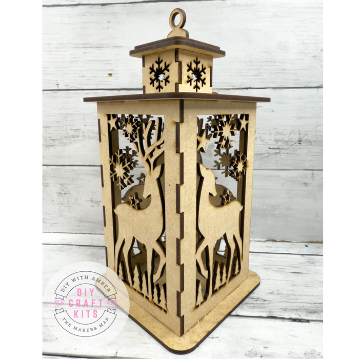 Exclusive 3D Winter Deer Lantern DIY Kit