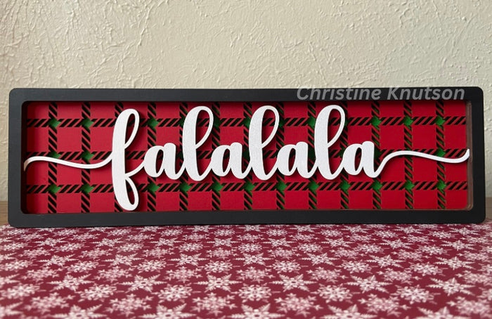 Fa La La La Sign Box Sitter DIY Kit