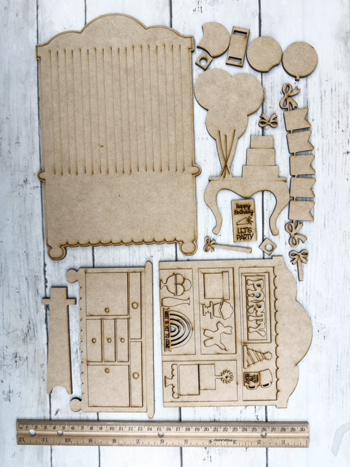 Fancy Mini Birthday Hutch DIY Craft Kit
