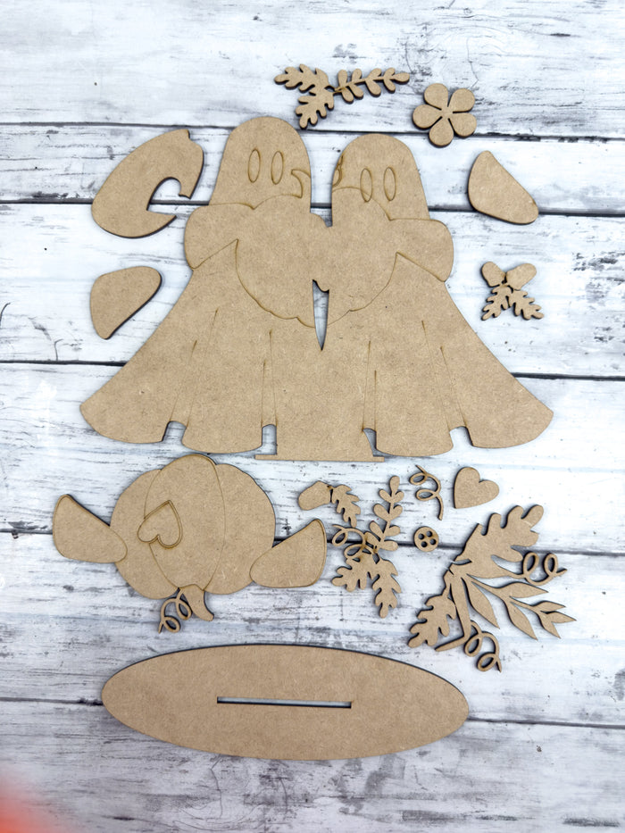 Flourish Ghost Couple with Pumpkin DIY Kit