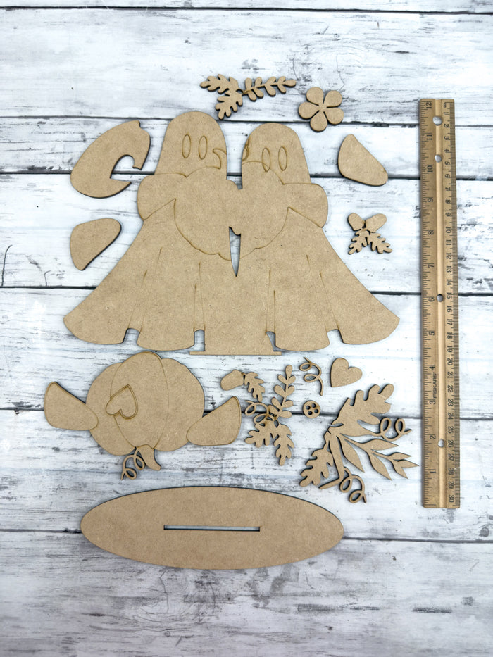 Flourish Ghost Couple with Pumpkin DIY Kit