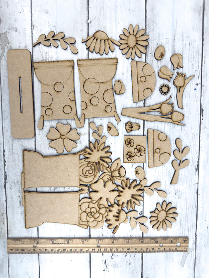 Flower Planter Rain Boots Sitter DIY Kit