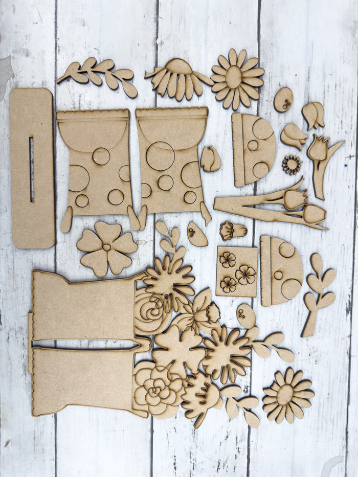 Flower Planter Rain Boots Sitter DIY Kit