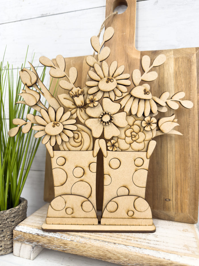 Flower Planter Rain Boots Sitter DIY Kit