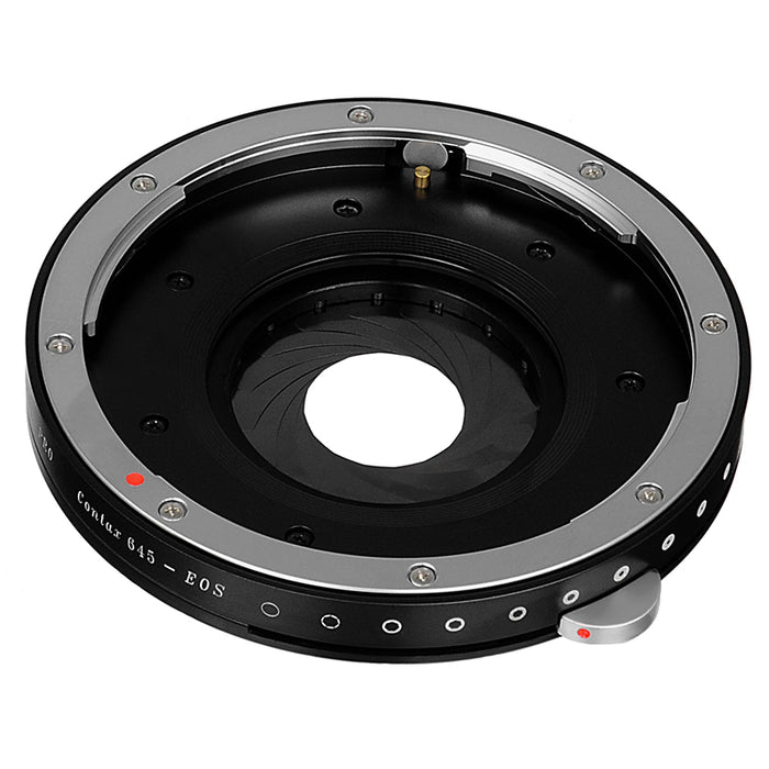 Fotodiox Pro Lens Mount Adapter Compatible with Contax 645 (C645) Mount Lenses to Canon EOS (EF, EF-S) Mount SLR Camera Body - with Generation v10 Focus Confirmation Chip and Built-In Aperture Iris
