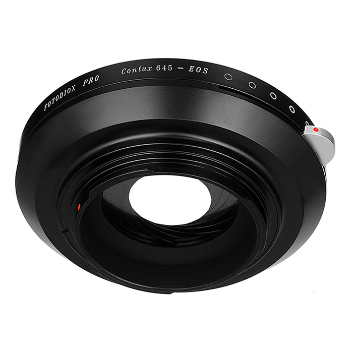 Fotodiox Pro Lens Mount Adapter Compatible with Contax 645 (C645) Mount Lenses to Canon EOS (EF, EF-S) Mount SLR Camera Body - with Generation v10 Focus Confirmation Chip and Built-In Aperture Iris