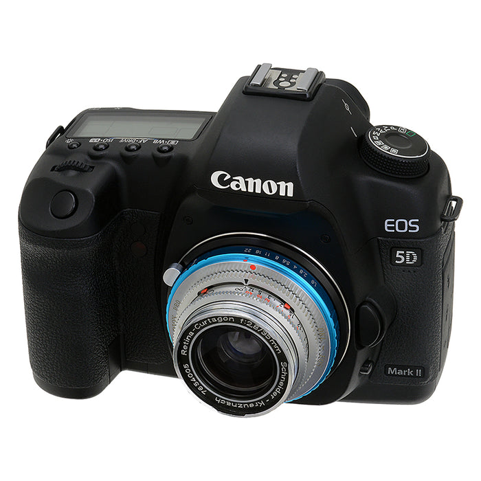 Fotodiox Pro Lens Mount Adapter Compatible with Deckel-Bayonett (Deckel Bayonet, DKL) Mount SLR Lens to Canon EOS (EF-S) Mount SLR Camera Body - with Generation v10 Focus Confirmation Chip and Selectable Clicked / Declicked Aperture Control