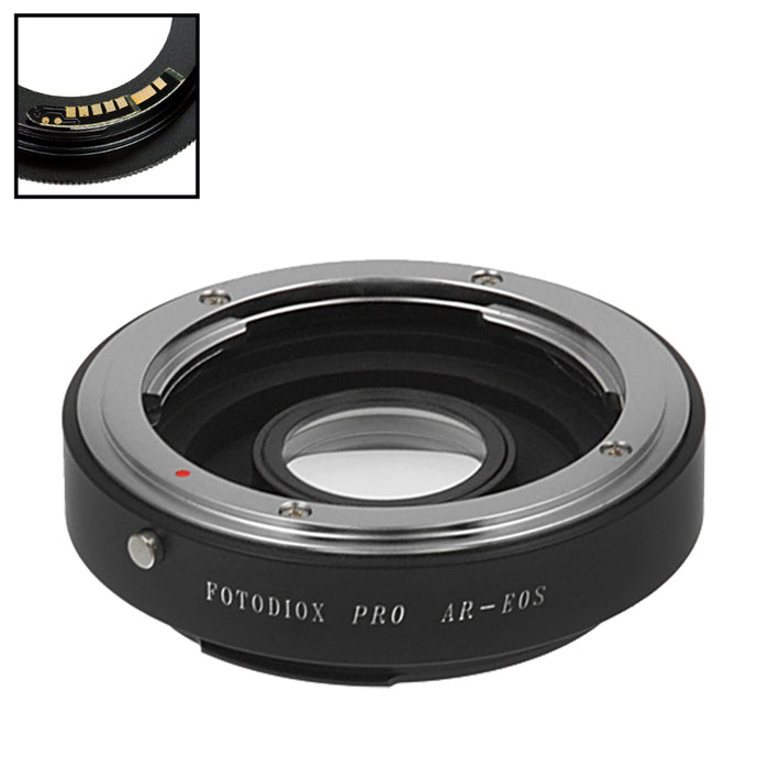 Fotodiox Pro Lens Mount Adapter Compatible with Konica Auto-Reflex (AR) SLR Lens to Canon EOS (EF, EF-S) Mount SLR Camera Body - with Generation v10 Focus Confirmation Chip