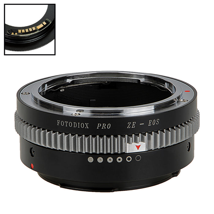Fotodiox Pro Lens Mount Adapter Compatible with Mamiya 35mm (ZE) SLR Lens to Canon EOS (EF, EF-S) Mount SLR Camera Body - with Generation v10 Focus Confirmation Chip and Built-In Aperture Control Dial