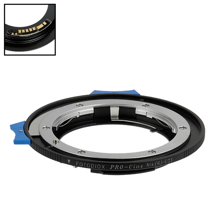 Fotodiox Pro Lens Mount Adapter Compatible with Nikon Nikkor F Mount G-Type D/SLR Lens to Canon EOS (EF, EF-S) Mount SLR Camera Body - with Generation v10 Focus Confirmation Chip and Built-In Aperture Control Dial