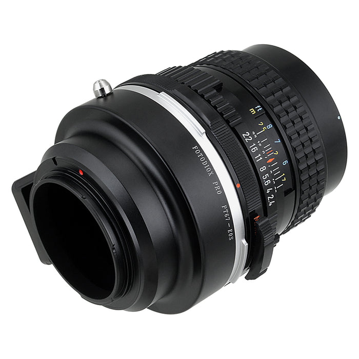 Fotodiox Pro Lens Mount Adapter Compatible with Pentax 6x7 (P67, PK67) Mount SLR Lens to Canon EOS (EF, EF-S) Mount SLR Camera Body - with Generation v10 Focus Confirmation Chip
