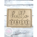 Framed Hello Fall with leaves Sign DIY Kit
