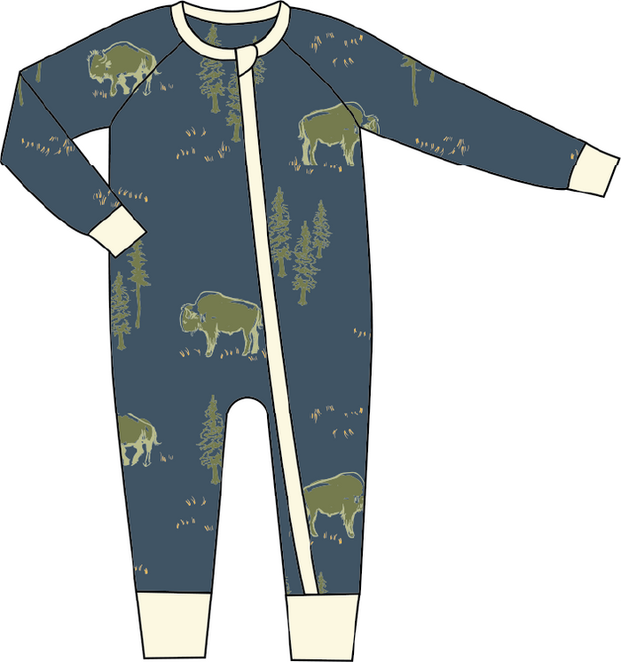 Free Range Bison Bamboo Pajama