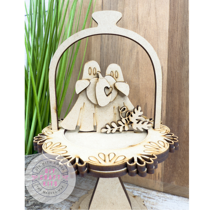 Ghost Couple Cloche Cake display Add on Insert kit