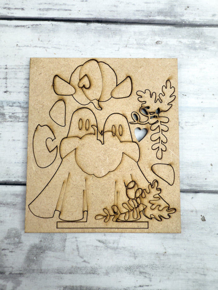 Ghost Couple Cloche Cake display Add on Insert kit