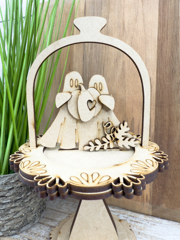Ghost Couple Cloche Cake display Add on Insert kit