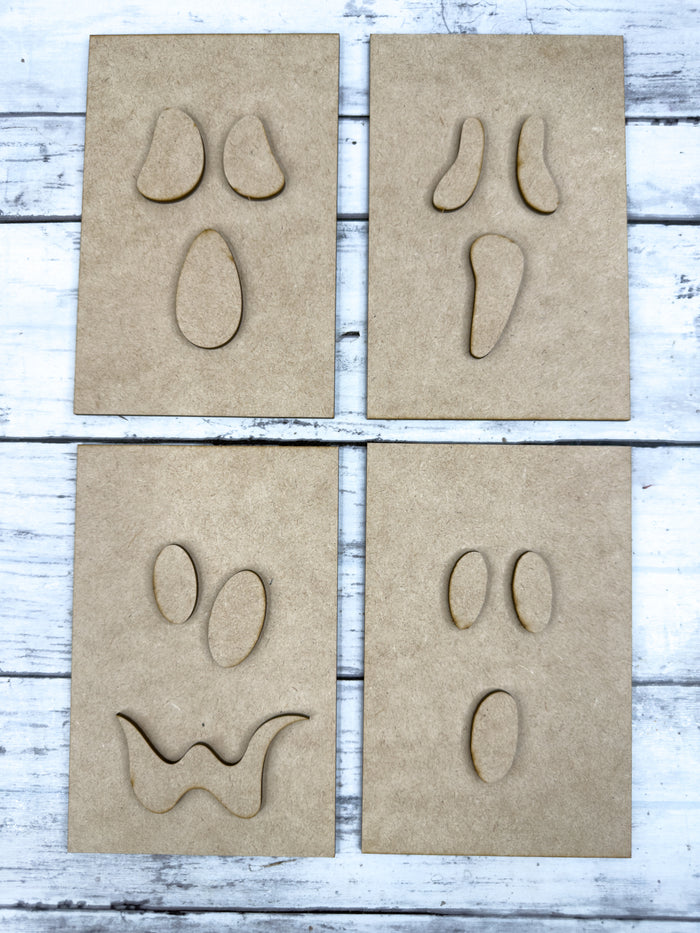 Ghost faces ONLY blank pieces