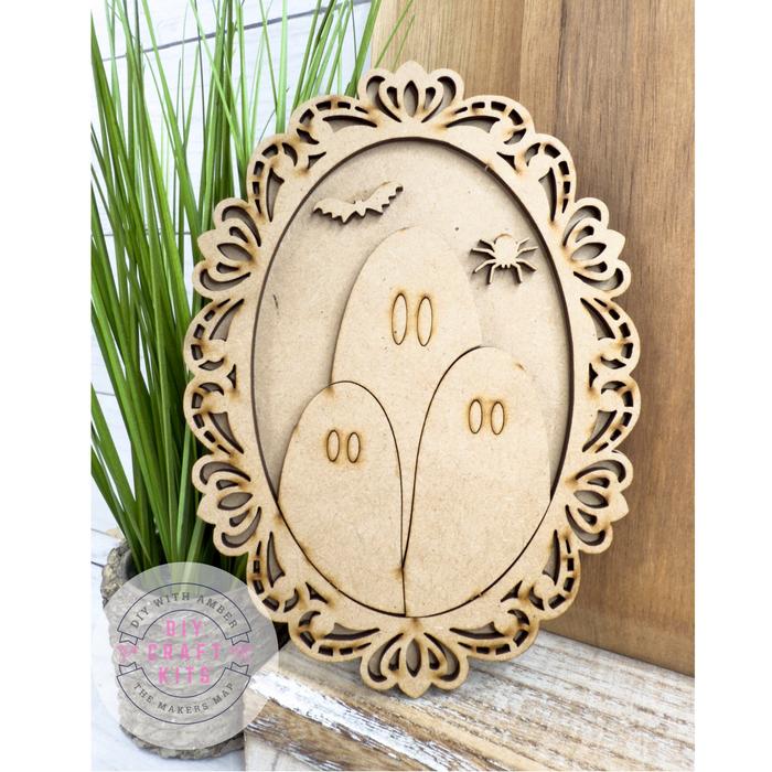 Ghost Portrait Oval Frame DIY Kit