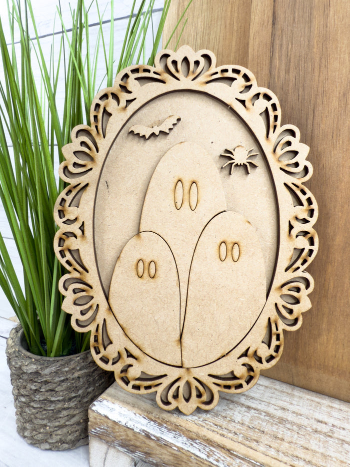 Ghost Portrait Oval Frame DIY Kit