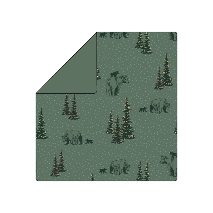 Holiday Bear Muslin Swaddle