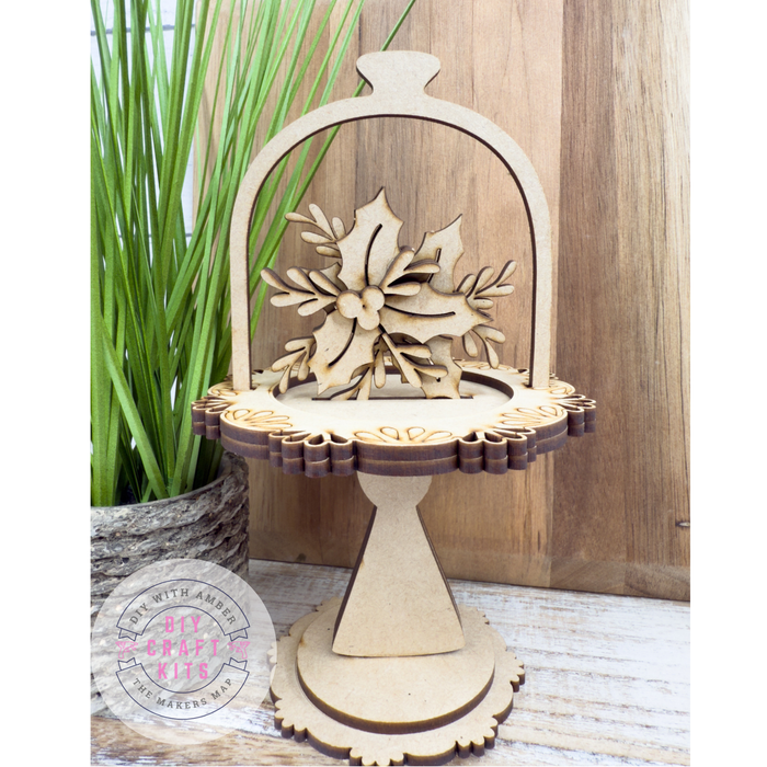 Holly and Berries Cloche Cake Display Add On Insert kit