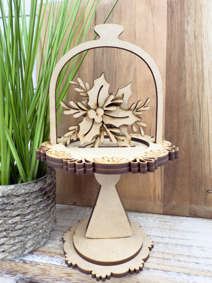 Holly and Berries Cloche Cake Display Add On Insert kit
