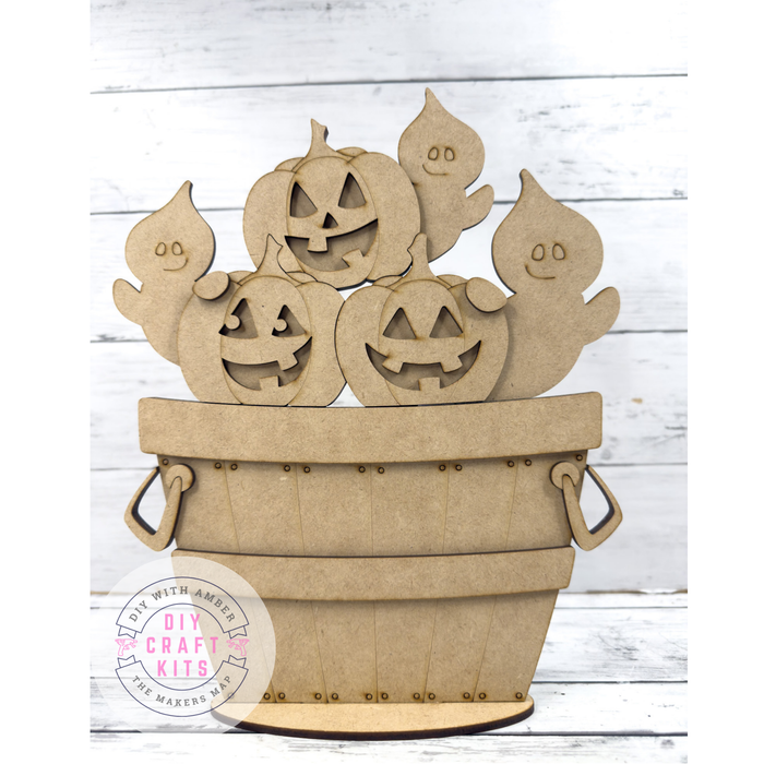 Jack O Lanterns and Ghosts Halloween Slot Interchangeable bases DIY Craft Kit