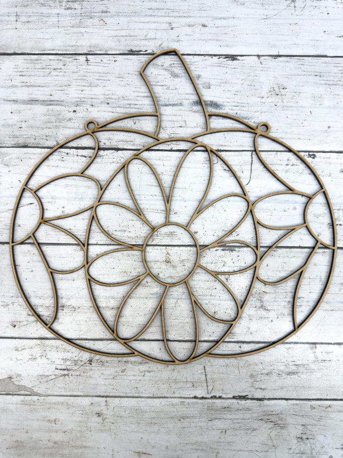 Kit X Style 211 Pumpkin Daisy Laser Cutout and Glass