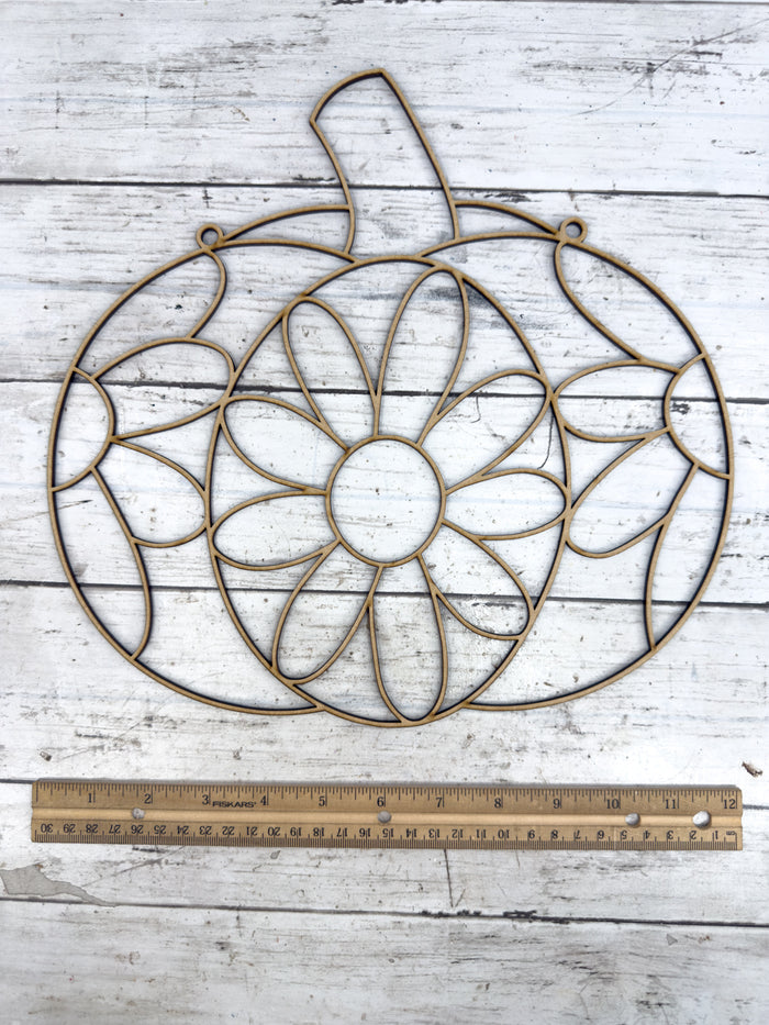 Kit X Style 211 Pumpkin Daisy Laser Cutout and Glass